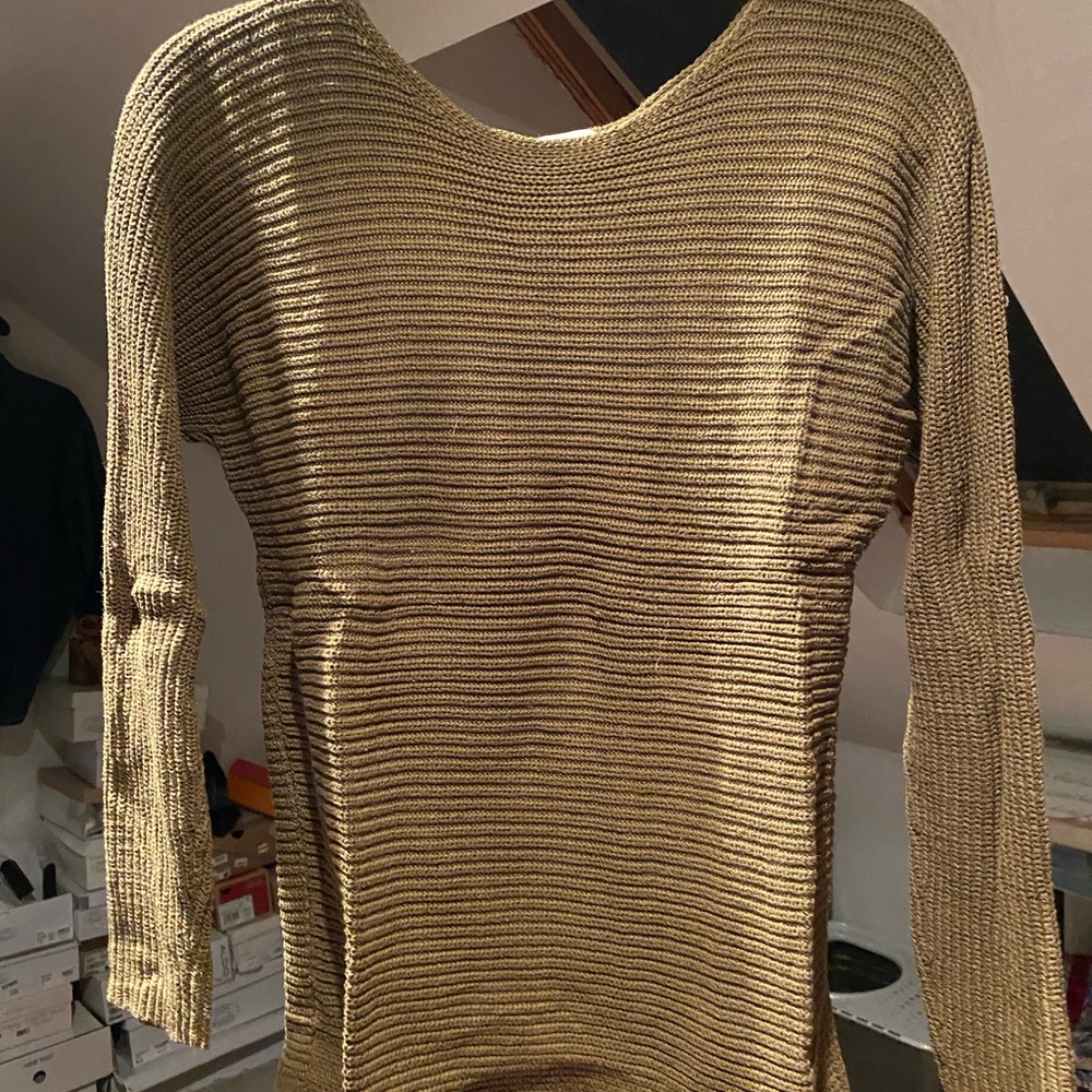 Green boatneck knit sweater from old navy